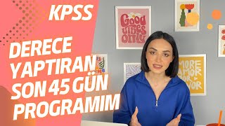 MÜLAKATI KAÇIRDIM 45 GÜNDE KPSSDE NASIL DERECE YAPTIMSınava kadar haftalık ders programı [upl. by Aisetal]