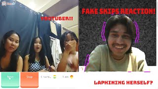 FAKE SKIP REACTION IN ometv  LAPHING HIMSELF  duet funny comedy [upl. by Okire988]