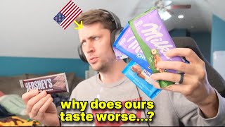 American tries European Chocolate Milka for the first time [upl. by Lawry123]