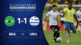 BRASIL vs URUGUAY 11  RESUMEN  ELIMINATORIAS SUDAMERICANAS  FECHA 12 [upl. by Assyn879]