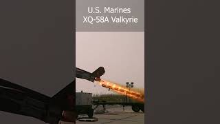 US Marines New Stealth Unmanned Combat Aircraft Kratos XQ58 Valkyrie First Flight usmarines [upl. by Gnouv]