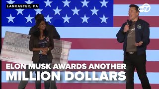 Elon Musk awards another petition signer with a milliondollar check [upl. by Tucker]