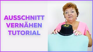 Ein breiter und vierlagiger Beleg am Ausschnitt Nähanleitung Archiv [upl. by Ecaroh]