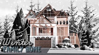 BLOXBURG Winter Family Home  tour  speedbuild ❄️ [upl. by Pennie]