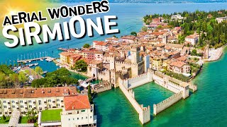 Sirmione amp Grotte di Catullo Aerial 4K Drone Footage of Italys Lakeside Beauty 🏰🇮🇹✨ [upl. by Enylekcaj462]