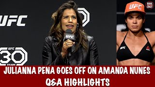 Julianna Pena blasts Amanda Nunes at Q amp A Highlights [upl. by Llednar]