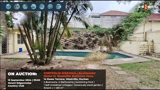 Residential Home in Business Zone 14 Essex Terrace Westville On Auction 19 September 2024 [upl. by Nester]