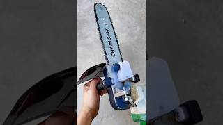 How to Convert Angle Grinder into a Powerful Electric Chainsaw DIYChainsaw shorts ChainsawHack [upl. by Ynaffital313]