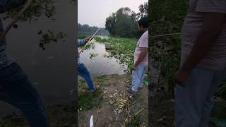 2 young man enjoy fishing fishing riverfishing riverhookfishing love shorts viralpost virals [upl. by Adroj]