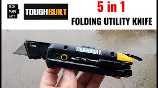 TOUGHBUILT 5 in 1 UTILITY KNIFE Close Look TBH412IM [upl. by Anedal146]