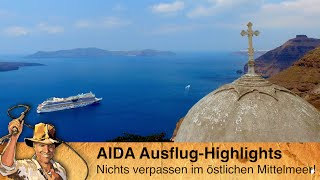 AIDA Ausflüge östliches Mittelmeer  Ausflug Santorin Jerusalem Marmaris Zypern [upl. by Yesnek451]