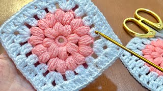 How to crochet a Starburst Granny Square for beginners  Step by Step crochet tutorial [upl. by Leoni]