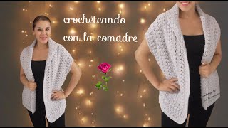 ⭐⭐⭐⭐⭐TUTORIAL COMO TEJER HERMOSO CARDIGAN A CROCHET FACIL Y RAPIDO PARTE 1 CON LA COMADRE✔ [upl. by Lebam]