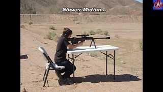 11 Year Old shooting Barrett 50 Cal rifle RegularSlow motion HD 1080p [upl. by Auric]