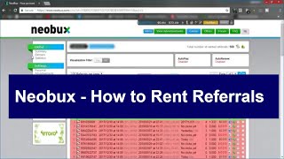 Neobux  How to buy rented referrals [upl. by Livia]