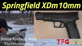 Springfield XDm 10mm  Bonus footage with TheFireArmGuy [upl. by Amabelle743]