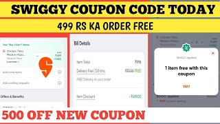 swiggy coupon code today  500 off new coupon swiggy [upl. by Wendeline]