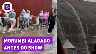 Coldplay fãs enfrentam chuva e alagamento no Morumbi [upl. by Allenad502]