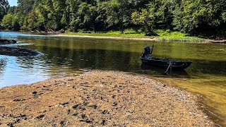 TINY BOAT Flat bottom JON BOAT Skinny water Oonstanaula River tinyboat [upl. by Josefina]