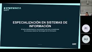 Especialización en Sistemas de Información Experiencia EAFIT 2022 [upl. by Rollie]