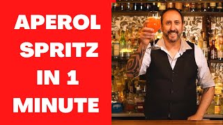 1 Minute Aperol Spritz  Lets Talk Drinks [upl. by Honniball]