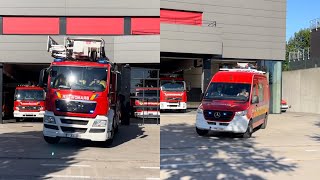 Uitruk brandweer post Bornem voor bijstand ziekenwagen ladder in Hingene Bornem [upl. by Heall]