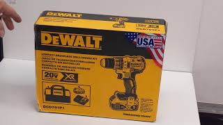 DeWalt DCD791P1 20V 12quot Cordless Drill Kit [upl. by Orpheus]