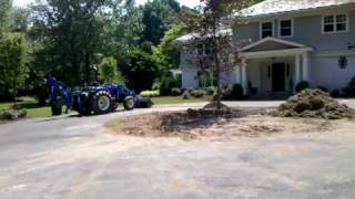 Belgium block apron installed in paver driveway [upl. by Katleen]