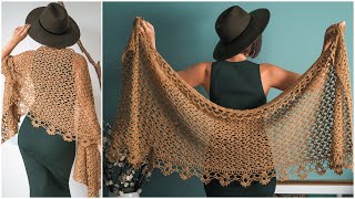 Easy StepbyStep Instructions to Crochet the Elegant Sweet Pea Shawl [upl. by Decca]