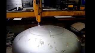 Dome cutting with a plasma cutting CNC machine [upl. by Tamarah]