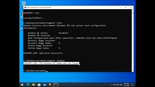 Solution REAGENTCEXE The Windows RE image was not found [upl. by Oznole182]