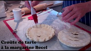 Croûte ou pâte de tarte à la Becel La plus simple et une réussite assurée avec vos tartes [upl. by Yessej]