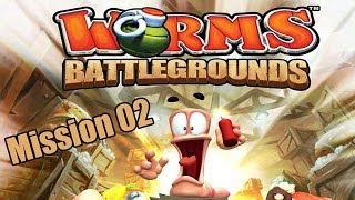 Worms Battlegrounds Story Mission 02 Walkthrough Ex Stinking Worms [upl. by Anastasia264]