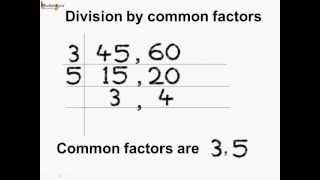 Math  How to find HCF Using Division By Common Factors Method  English [upl. by Yeknarf]