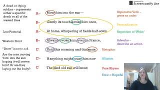 Guided Annotation of Futility by Wilfred Owen [upl. by Nedah]