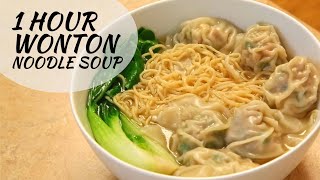 Easy 60Minute Wonton Noodle Soup [upl. by Cohlier640]