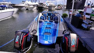 Full Palm Beach Boat Show 2024 WalkThrough and Boat Tours  Pibs Part 1 [upl. by Yenhpad620]