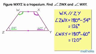 Finding Unknown Angles in a Trapezium [upl. by Rosena]