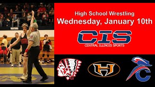 Pittsfield Hillsboro and Carlinville  High School Wrestling [upl. by Born]