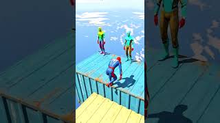 Epic SpiderMan Water Jumps in GTA 5  Hilarious Fails Ep152 Shorts [upl. by Ruomyes]