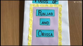 Foods of Punjab And Orissa  Project file class 1st 🥇 food punjab orissa projectwork files [upl. by Auqinom]