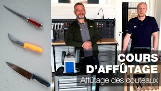 Affûtage des couteaux  Partie 1  Cours daffûtage Tormek en direct [upl. by Oirretna]