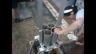 Homemade briquette press  racna presa za briketi [upl. by Goodspeed]