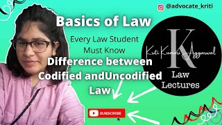 Difference between codified and uncodified law [upl. by Ortrude]