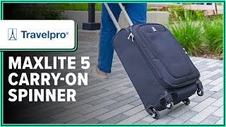 Travelpro Maxlite 5 21″ CarryOn Expandable Spinner Review 2 Weeks of Use [upl. by Lichter608]