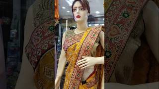 Jaipuri silk fabric Resham siroski work designer saree youtubeviral youtubeshorts viralshort [upl. by Aitercul]