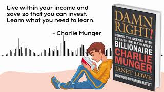 Audiobook Damn Right Behind the Scenes with Berkshire Hathaway Billionaire Charlie Munger [upl. by Agripina]