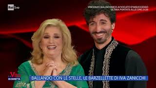 Ballando con le stelle le barzellette di Iva Zanicchi  La vita in diretta 10112022 [upl. by Ylicec]