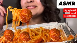 Spaghetti and meatballs  ASMR  mukbang ￼ [upl. by Jessi42]