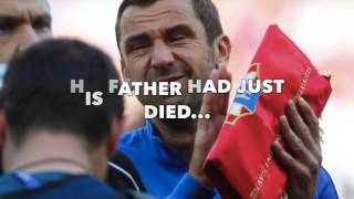 Darijo Srna crying during Croatia National Anthem for his fathers death  Euro 2016 [upl. by Dumah]